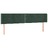 Cabeceira Cama C/ Luzes LED Veludo 183x16x78/88 cm Verde-escuro