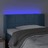 Cabeceira de Cama C/ Luzes LED Veludo 93x16x78/88cm Azul-escuro