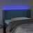 Cabeceira Cama C/ Luzes LED Veludo 103x16x78/88 cm Azul-escuro