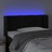 Cabeceira de Cama C/ Luzes LED Veludo 83x16x78/88 cm Preto