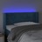 Cabeceira de Cama C/ Luzes LED Veludo 83x16x78/88cm Azul-escuro