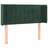 Cabeceira Cama C/ Luzes LED Veludo 83x16x78/88 cm Verde-escuro