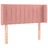 Cabeceira de Cama C/ Luzes LED Veludo 83x16x78/88 cm Rosa