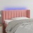 Cabeceira de Cama C/ Luzes LED Veludo 83x16x78/88 cm Rosa