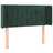 Cabeceira Cama C/ Luzes LED Veludo 93x16x78/88 cm Verde-escuro