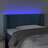 Cabeceira de Cama C/ Luzes LED Veludo 93x16x78/88cm Azul-escuro