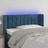 Cabeceira Cama C/ Luzes LED Veludo 103x16x78/88 cm Azul-escuro