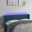 Cabeceira Cama C/ Luzes LED Veludo 147x16x78/88 cm Azul-escuro