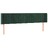 Cabeceira Cama C/ Luzes LED Veludo 203x16x78/88 cm Verde-escuro