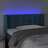 Cabeceira de Cama C/ Luzes LED Veludo 83x16x78/88cm Azul-escuro