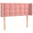 Cabeceira de Cama C/ Luzes LED Veludo 83x16x78/88 cm Rosa