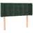 Cabeceira Cama C/ Luzes LED Veludo 103x16x78/88 cm Verde-escuro