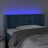 Cabeceira Cama C/ Luzes LED Veludo 103x16x78/88 cm Azul-escuro