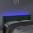 Cabeceira Cama C/ Luzes LED Veludo 147x16x78/88 cm Verde-escuro