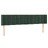 Cabeceira Cama C/ Luzes LED Veludo 183x16x78/88 cm Verde-escuro