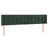 Cabeceira Cama C/ Luzes LED Veludo 203x16x78/88 cm Verde-escuro