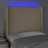 Cabeceira de Cama C/ Luzes LED Tecido 83x16x118/128cm Cor Creme