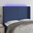 Cabeceira de Cama C/ Luzes LED Tecido 147x16x118/128 cm Azul