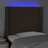 Cabeceira de Cama C/ Luzes LED Tecido 103x16x118/128cm Castanho