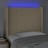 Cabeceira Cama C/ Luzes LED Tecido 103x16x118/128 cm Cor Creme