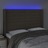 Cabeceira Cama C/ LED Tecido 147x16x118/128cm Cinza-acastanhado