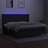 Cama Box Spring C/ Colchão e LED 200x200 cm Tecido Preto