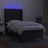 Cama Box Spring C/ Colchão e LED 100x200 cm Tecido Preto