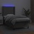 Cama Box Spring C/ Colchão/led 90x190 cm Couro Artificial Cinza