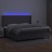 Cama Box Spring C/ Colchão/led 200x200cm Couro Artificial Cinza