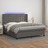 Cama Box Spring C/ Colchão/led 160x200cm Couro Artificial Cinza