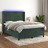 Cama Box Spring C/ Colchão/led 140x190 cm Veludo Verde-escuro