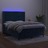 Cama Box Spring C/ Colchão/led 140x190 cm Veludo Azul-escuro