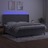 Cama Box Spring C/ Colchão/led 200x200 cm Veludo Cinzento-claro