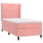 Cama Box Spring C/ Colchão/led 90x190 cm Veludo Rosa