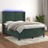 Cama Box Spring C/ Colchão/led 140x200 cm Veludo Verde-escuro