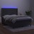 Cama Box Spring C/ Colchão/led 140x190cm Veludo Cinzento-escuro