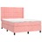 Cama Box Spring C/ Colchão/led 140x200 cm Veludo Rosa