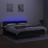 Cama Box Spring C/ Colchão e LED 160x200 cm Tecido Preto