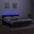 Cama Box Spring C/ Colchão e LED 160x200 cm Tecido Preto