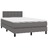 Cama Box Spring C/ Colchão/led 120x200cm Couro Artificial Cinza