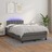 Cama Box Spring C/ Colchão/led 120x200cm Couro Artificial Cinza