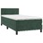 Cama Box Spring C/ Colchão/led 90x190 cm Veludo Verde-escuro