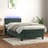 Cama Box Spring C/ Colchão/led 90x190 cm Veludo Verde-escuro