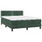 Cama Box Spring C/ Colchão/led 140x190 cm Veludo Verde-escuro