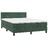 Cama Box Spring C/ Colchão/led 140x190 cm Veludo Verde-escuro