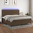 Cama Box Spring C/ Colchão/led 200x200cm Tecido Castanho-escuro