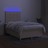 Cama Box Spring C/ Colchão e LED 120x200 cm Tecido Cor Creme