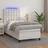 Cama Box Spring C/colchão/led 100x200cm Couro Artificial Branco