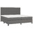 Cama Box Spring C/ Colchão/led 200x200cm Couro Artificial Cinza