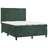 Cama Box Spring C/ Colchão/led 140x190 cm Veludo Verde-escuro